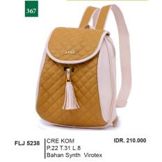 Garsel Fashion Tas Ransel / Tas Gendong Wanita FLJ 5238 - CREKOM Bahan Synth Virotex