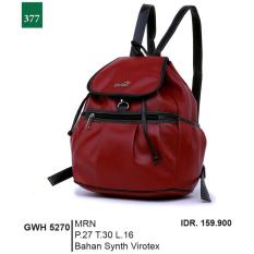 Garsel Fashion Tas Ransel / Tas Gendong Wanita GWH 5270 - MRN Bahan Synth Virotex