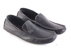 Garsel L116 Sepatu Kerja / Loafer Pria - Kulit Super - Bagus (Hitam)