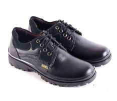Garsel L162 Sepatu Safety Boots Pria - Kulit Super - Elegant (Hitam)