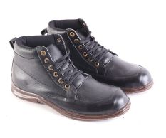 Garsel L167 Sepatu Safety Boots Pria - Kulit Super - Bagus (Hitam)