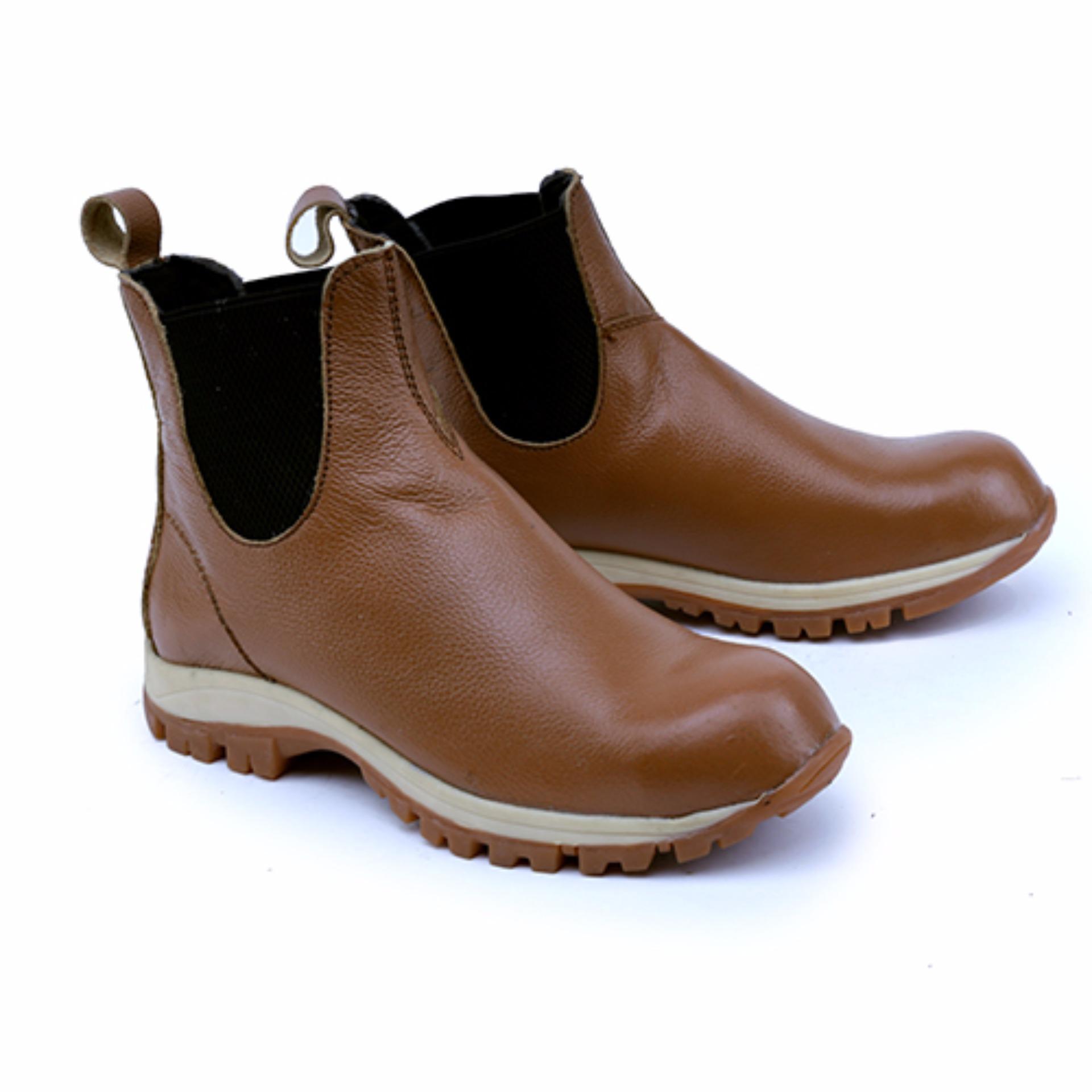 Garsel Sepatu Boots & Safety / Safety Shoes Pria GRN 2501 Bahan Premium Leather