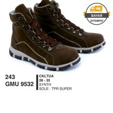 GARSEL Sepatu Boots Anak / High Boot Anak / Sepatu Anak GMUx9532 Dark Brown