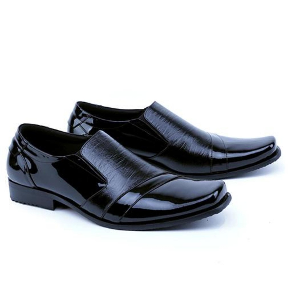 Garsel Sepatu Formal Pantofel Kerja Kantor PDH PDL Kulit Asli Premium Elegant GFA0007 - Hitam