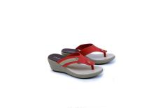 Garsel Shoes GB 8303 Sandal Casual Wanita-Sintetis-Tpr-New Katalog Cantik Dan Modis(Merah Kombinasi)