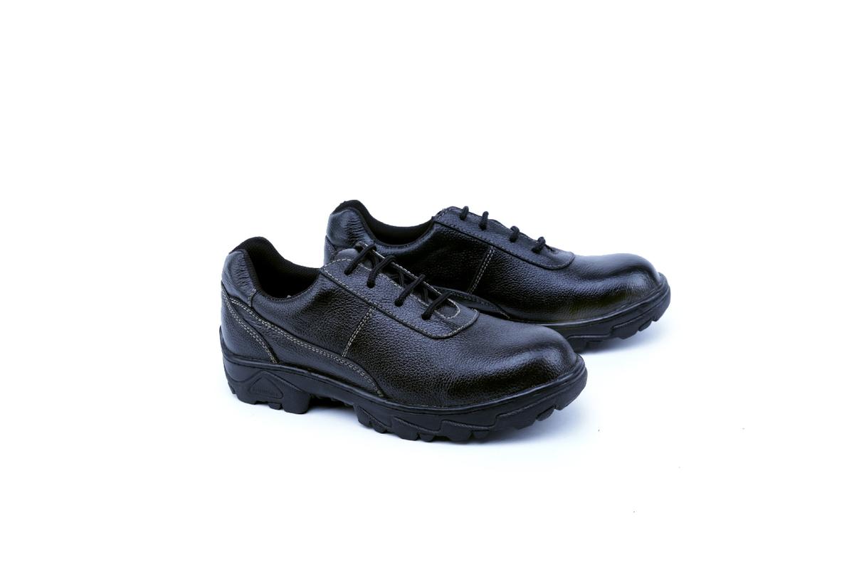 Garsel Shoes GRN 2504 Sepatu Safety Boot Pria-Premium Leather-Karet - -New Katalog Bagus Kuat(Hitam)
