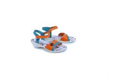 Garsel Shoes GUJ 9014 Sandal Anak Casual Perempuan-Sintetis-Tpr-New Katalog Lucu Bagus(Orange Kombinasi)