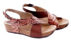 Garucci GIA 5181 Sandal Casual Wanita - Sintetis Lak - Stylish (Coklat)