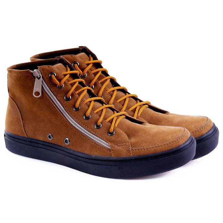 Garucci GSY 1216 Sepatu Sneaker Pria (Tan) | Lazada Indonesia