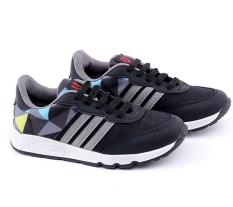 Garucci Sepatu GDA 9100 Anak Laki- Laki Fashion Anak-Black Comb Canvas Promo