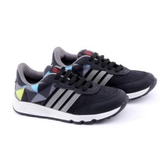 Garucci Sepatu Sekolah Anak Sneakers Casual Sporty Kets Keren GDA9100 Canvas - Hitam
