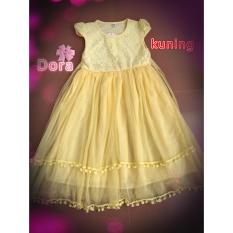 gaun pesta anak mewah kuning 4,6.8.10 tahun / Dress pesta anak kuning/Gaun fashion anak /Dress fashion/Hadiah ulang tahun