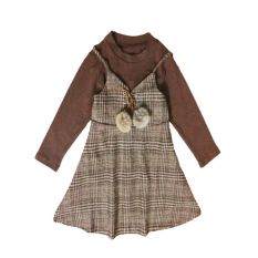 Gaya Barat Modis Gadis Semi And Korea Modis Gaya Gaun Set (Rok Gaun + Baju Dalaman Kopi)