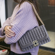 Tas Tali Rantai Suede Musim Gugur dan Musim Dingin Tas Wanita Korea Fashion Style Bahu (Harga Spesial Satu Hari)