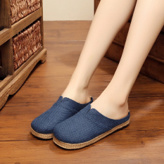 Gaya Romans Linen untuk Pria atau Wanita Melalui Memakai Sepatu Besar Her (Bagian Bunga Merah)