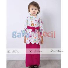 Gaya Si Kecil Baju Muslim Setelan Murah Anak Cewek Perempuan Impor Owl Dark Pink Cantik lucu katun