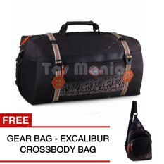 Tas Ransel Pria Mudik Gear Bag Excalibur Crossover Travel Bag -Duffle Bag -Tas Pakaian -Tas Jinjing Authentic - Black + FREE Tas Selempang Excalibur Crossbody Bag - Black Promo Tas Pakaian Eiger Rei Consina North Face Deuter Termurah Terlaris Best Seller