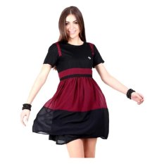 GeeArsy Dress Wanita Sifon Geearsy - Hitam