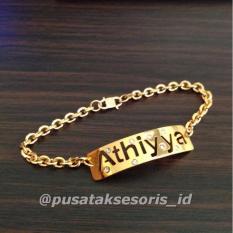 Gelang Nama Lapis Emas (Cetak Nama Sesuai Keinginanmu)