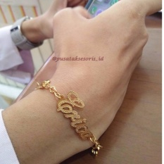 Gelang Nama Lapis Emas (Cetak Nama Sesuai Keinginanmu)