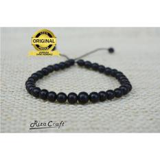 Gelang Tasbih Kayu Kokka Kokah Kaukah Fuqah Fuqoha Fukah Fuqaha Bulat Hitam 33