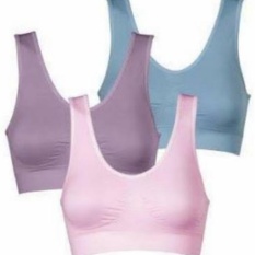 Genie Bra Pastel - 3 Pcs - Pink, Biru, Ungu