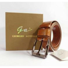 GESPER IKAT PINGGANG KULIT IMPORT PRIA ORIGINAL GIORGIO AGNELLI 906 BROWN