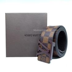 GESPER IKAT PINGGANG KULIT PRIA COWO IMPORT | LV DAMIER BROWN