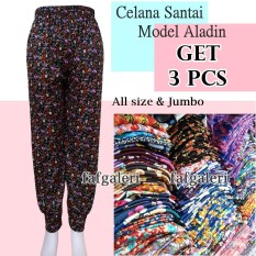 GET 3 Pcs - Celana Panjang Santai Aladin MOtif All Size & Jumbo
