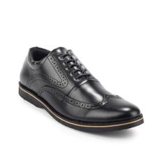 Sepatu Kerja Formal/Pantofel Kulit Pria Branded Giant Flames Kenzie Black