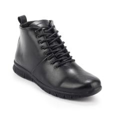 Sepatu Boots Casual Kulit Pria Branded Giant Flames Padma Black