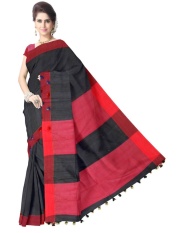 Hadiah Piper Cotton Blue Bengal Handloom Sarees (Panjang: 5.5 MTR)-Intl