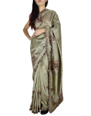 Gift Piper Silk multocolor Kalamkari Sarees (Length:5.5 mtr) - intl