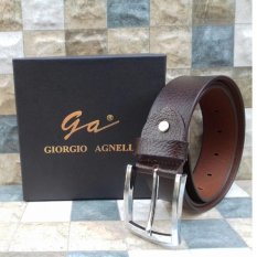 Giorgio Agnelli - Ikat Pinggang Kulit - Coklat tua - Asli ORIGINAL