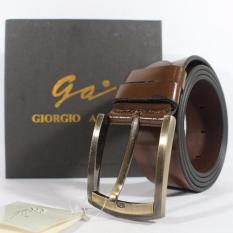 Giorgio Agnelli - Ikat Pinggang Kulit terbaru akbar distro - Coklat tua - Kulit Asli