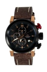 Giotona Jam Tangan Pria - Cokelat - Strap Kulit - 7335