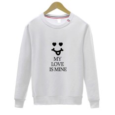 Perempuan 'S Sweater Kaus EU Gaya Smile Wajah Sweater Kaus Panjang Lengan Kemeja-Internasional