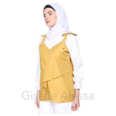 Giselle Alessa Baju Wanita Baju Lapis Baju Atasan Muslimah Baju Ibu Menyusui Busui Friendly Pakaian Blouse Wanita Tunik Wanita Gamis - Kuning Kunyit