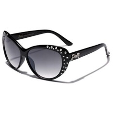 Giselle Kids AGE 6-14 Rhinestone Cat Eye Sunglasses - Black