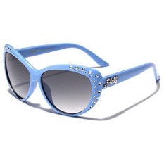 Giselle Kids AGE 6-14 Rhinestone Cat Eye Sunglasses - Blue
