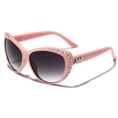 Giselle Kids AGE 6-14 Rhinestone Cat Eye Sunglasses - Pink