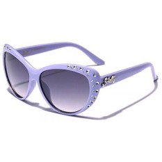 Giselle Kids AGE 6-14 Rhinestone Cat Eye Sunglasses - Purple