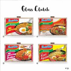 Glass clutch / acrylic clutch / tas pesta list plastik katalog Indomie