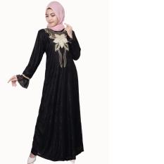 Glm-Dress Maxi-Gamis Brokat (Black)