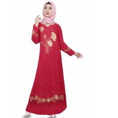 Glm-Dress Maxi -Gamis Brokat ( Red )