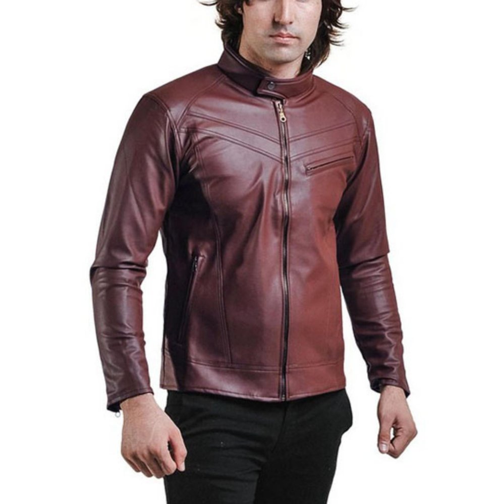 Global Jaket Kulit Pria Andrew - Cokelat