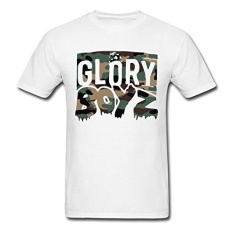 Glory Boyz Camo Logo T-Shirt Pria T-Shirt Desain Dasar Top Unisex LEBIH UKURAN dan Warna T Shirt Pria Musim Panas Creative (Putih) -Intl