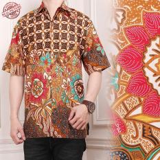 Glow Fashion Atasan kemeja batik pria jumbo short shirt Yudha
