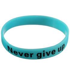 Glow In Dark Silicone Rubber Elastisitas Gelang untuk Olahraga Gelang Borgol PANAS Biru Muda-Internasional
