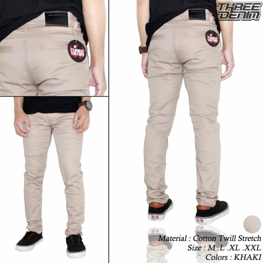 GNZ Celana Chino Skinny Panjang ( Khaki ) GNZ Celana Chino Skinny Panjang ( Khaki )